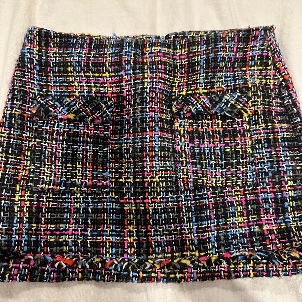 Zara tweed mini skirt